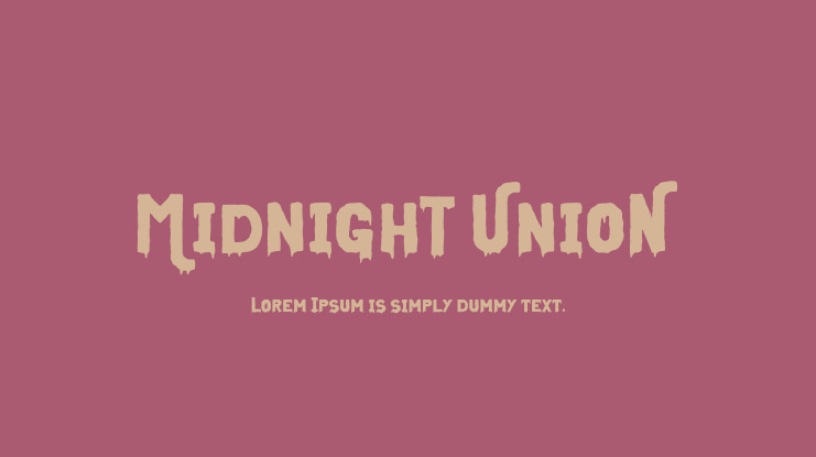 Midnight Union Font