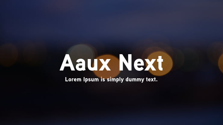 Aaux Next Font Family