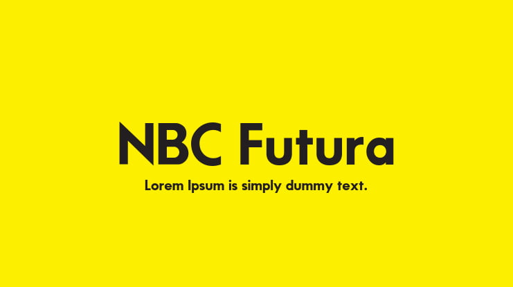 NBC Futura Font