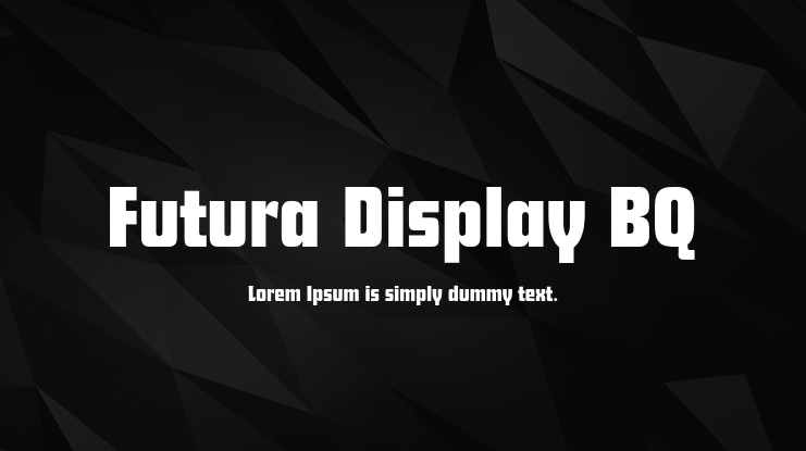 Futura Display BQ Font