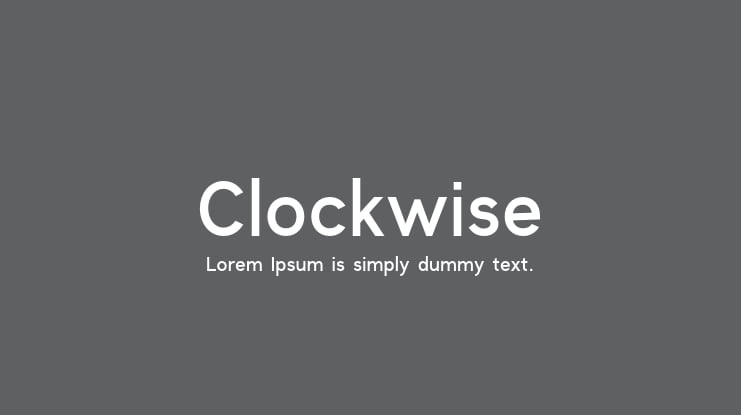 Clockwise Font Family
