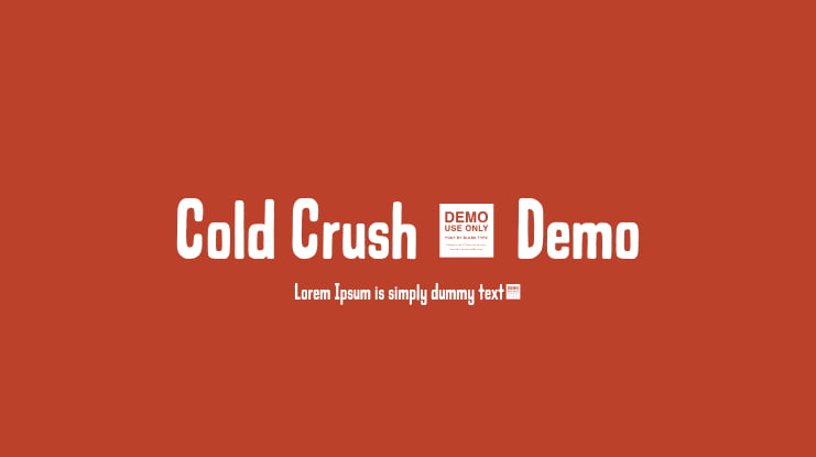 Cold Crush - Demo Font