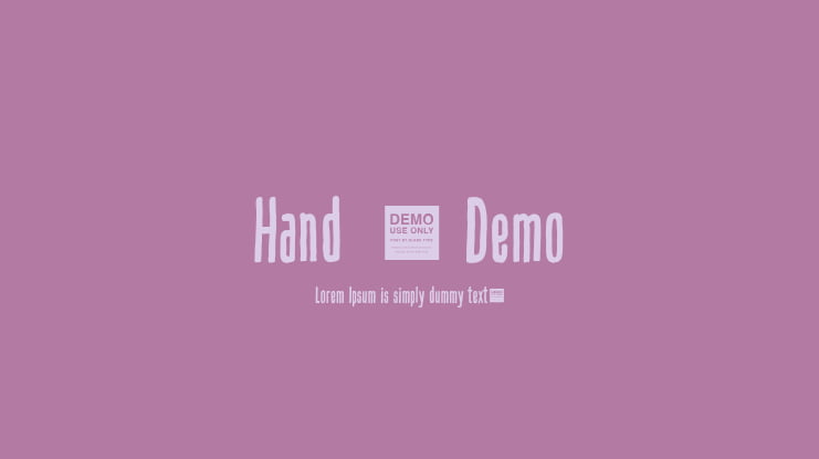 Hand  - Demo Font