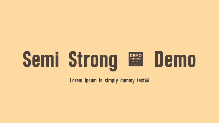 Semi Strong - Demo Font