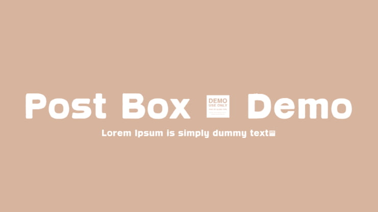 Post Box - Demo Font
