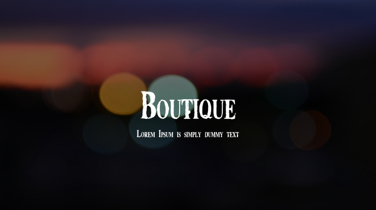 Boutique Font
