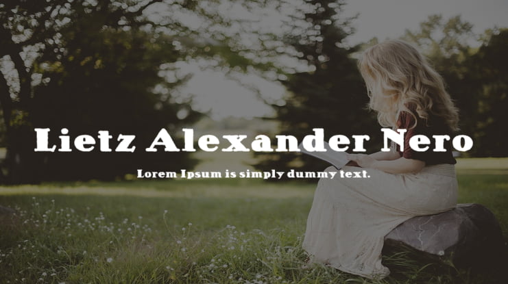 Lietz Alexander Nero Font