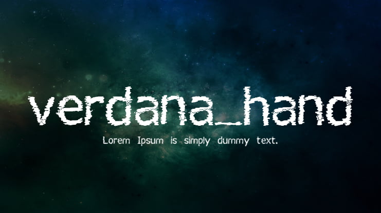 verdana_hand Font