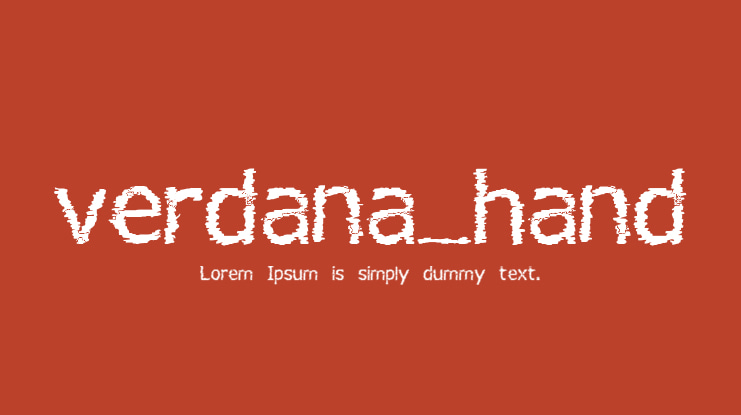 verdana_hand Font