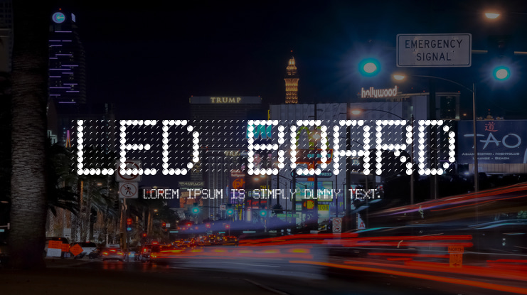 Led Board Font Family