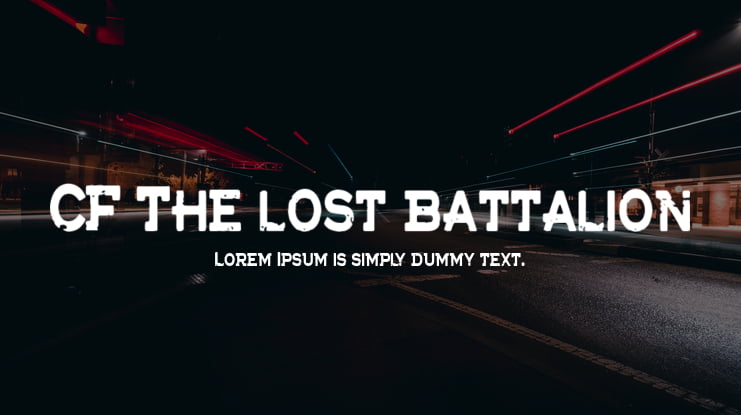 CF The lost battalion Font