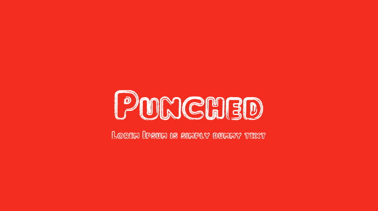 Punched Font