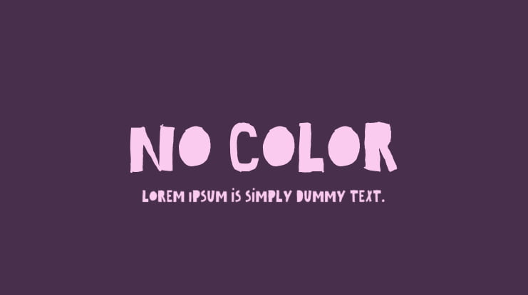 No Color Font