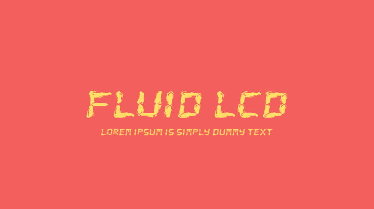 Fluid LCD Font