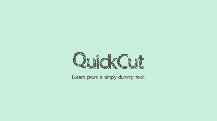 QuickCut Font