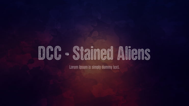 DCC - Stained Aliens Font