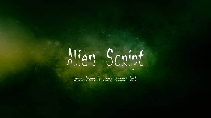 Alien Script Font