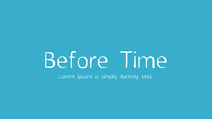 Before Time Font