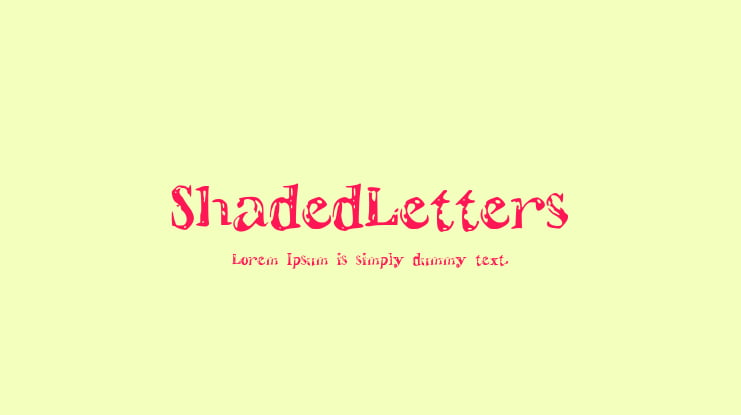 ShadedLetters Font