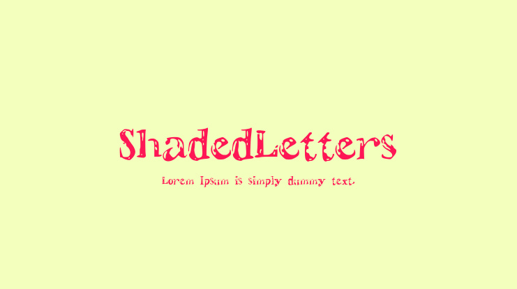 ShadedLetters Font