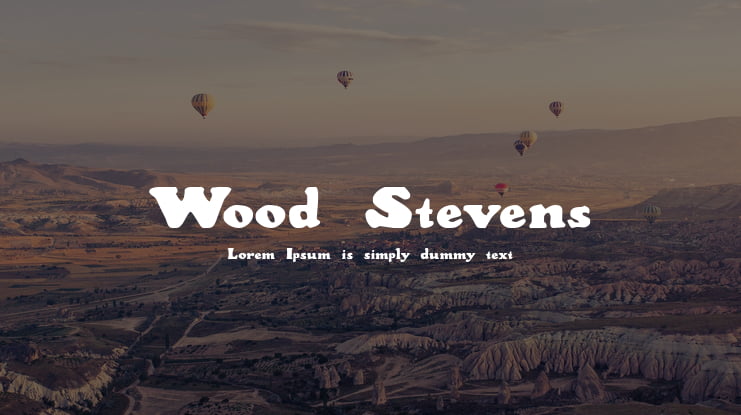 Wood Stevens Font