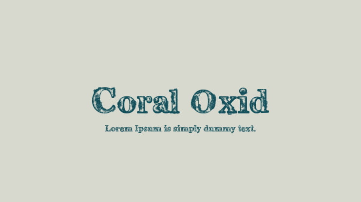 Coral Oxid Font