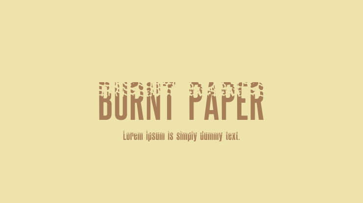 BURNT PAPER Font