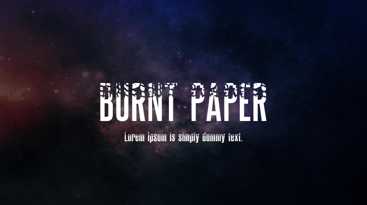 BURNT PAPER Font