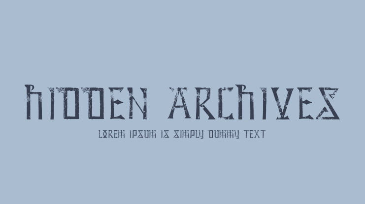 Hidden Archives Font