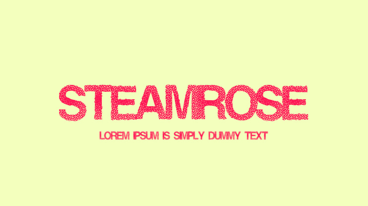 SteamRose Font