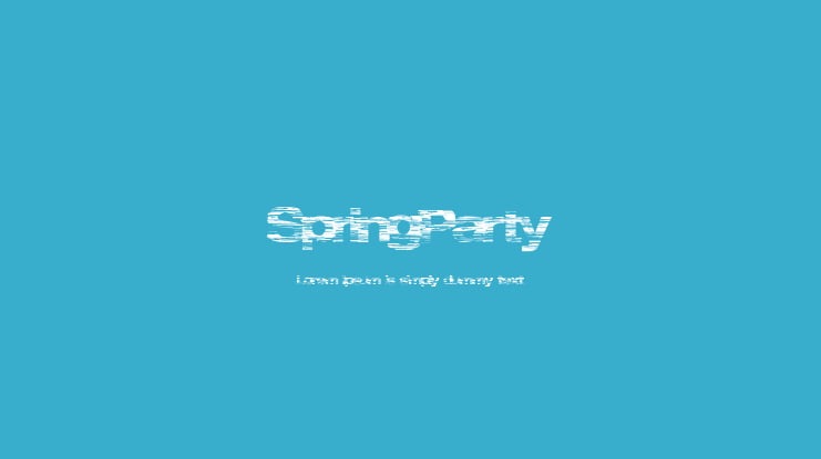 SpringParty Font