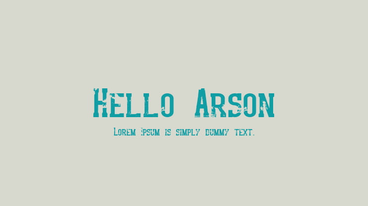 Hello Arson Font