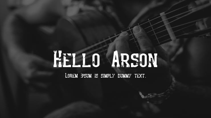 Hello Arson Font