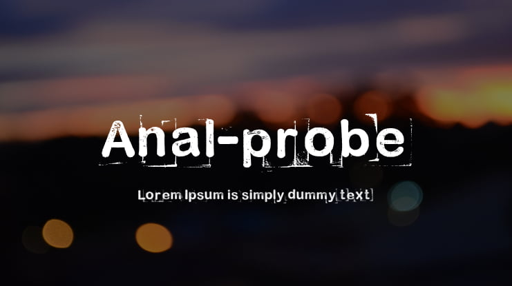 Anal-probe Font