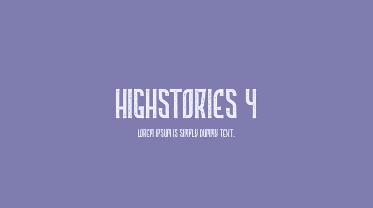 Highstories 4 Font