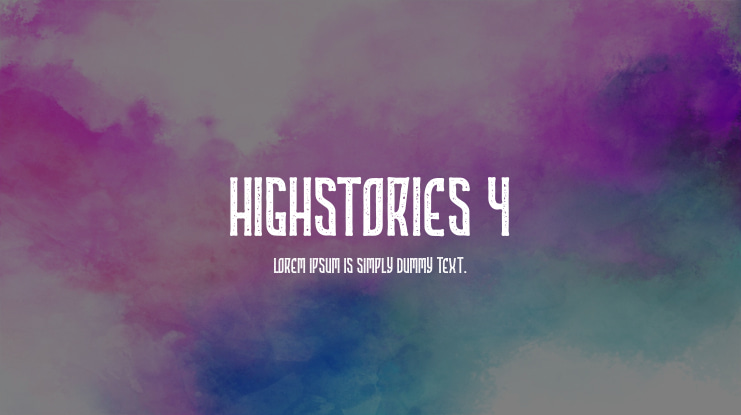 Highstories 4 Font