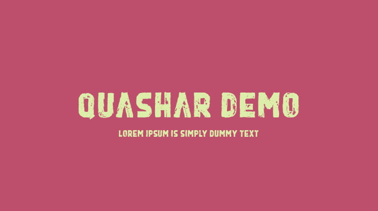 Quashar Demo Font