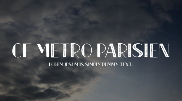CF Metro Parisien Font