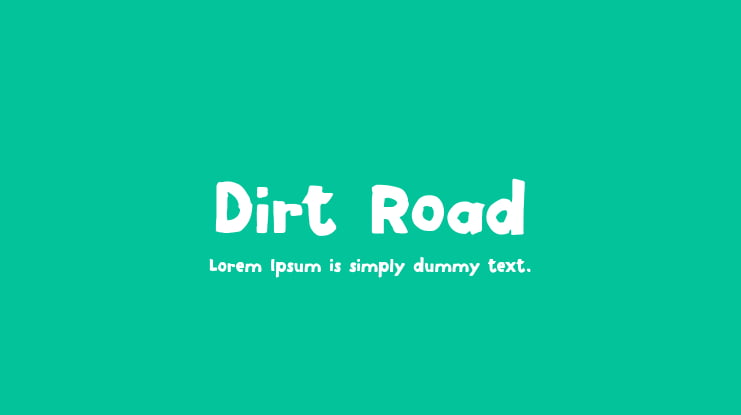 Dirt Road Font