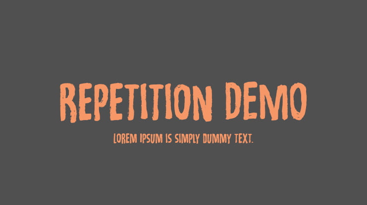 Repetition DEMO Font