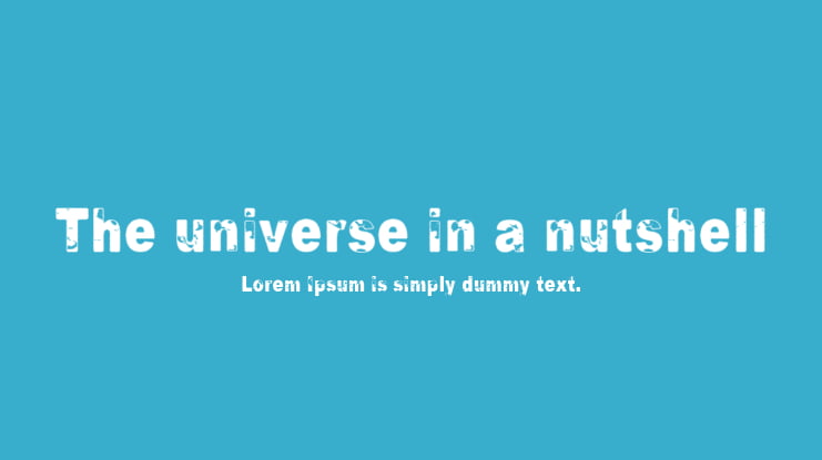 The universe in a nutshell Font