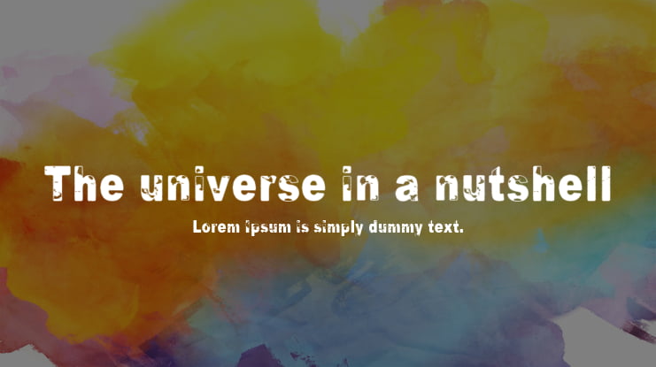 The universe in a nutshell Font