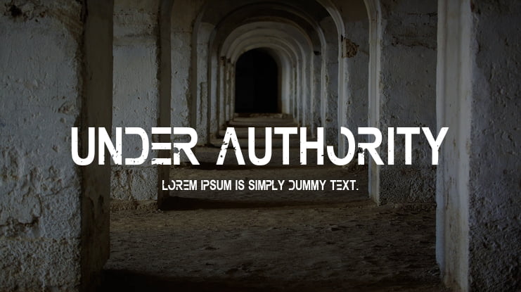 Under Authority Font
