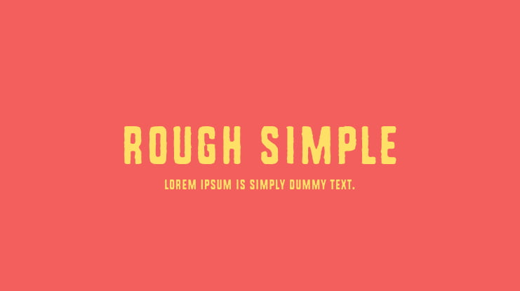 Rough Simple Font