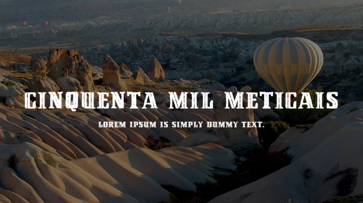 Cinquenta Mil Meticais Font