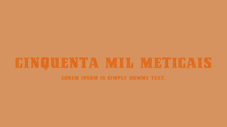 Cinquenta Mil Meticais Font