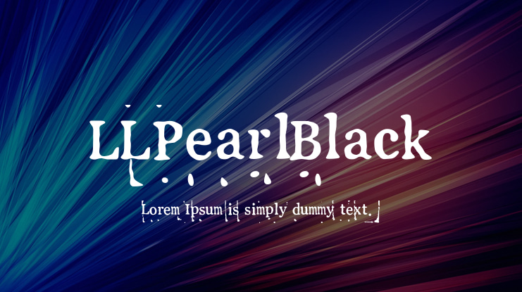 LLPearlBlack Font Family