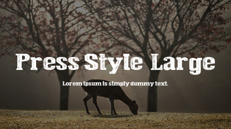 Press Style  Large Font