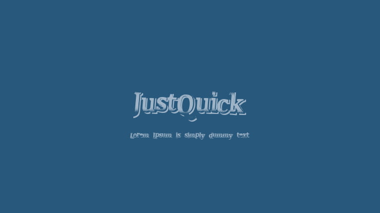 JustQuick Font