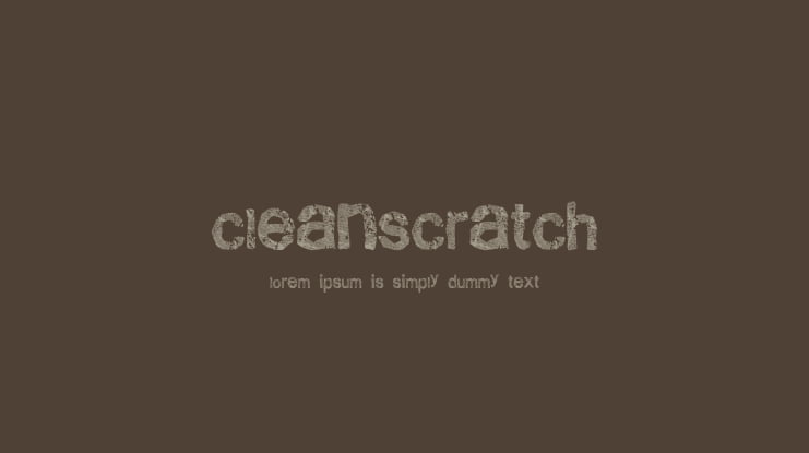 CleanScratch Font
